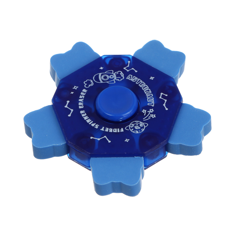 Ластик-спиннер 6х6см, "Космос", ПВХ, уп. 9х11см, 2 цвета, шоу-бокс, арт.№ 532-135