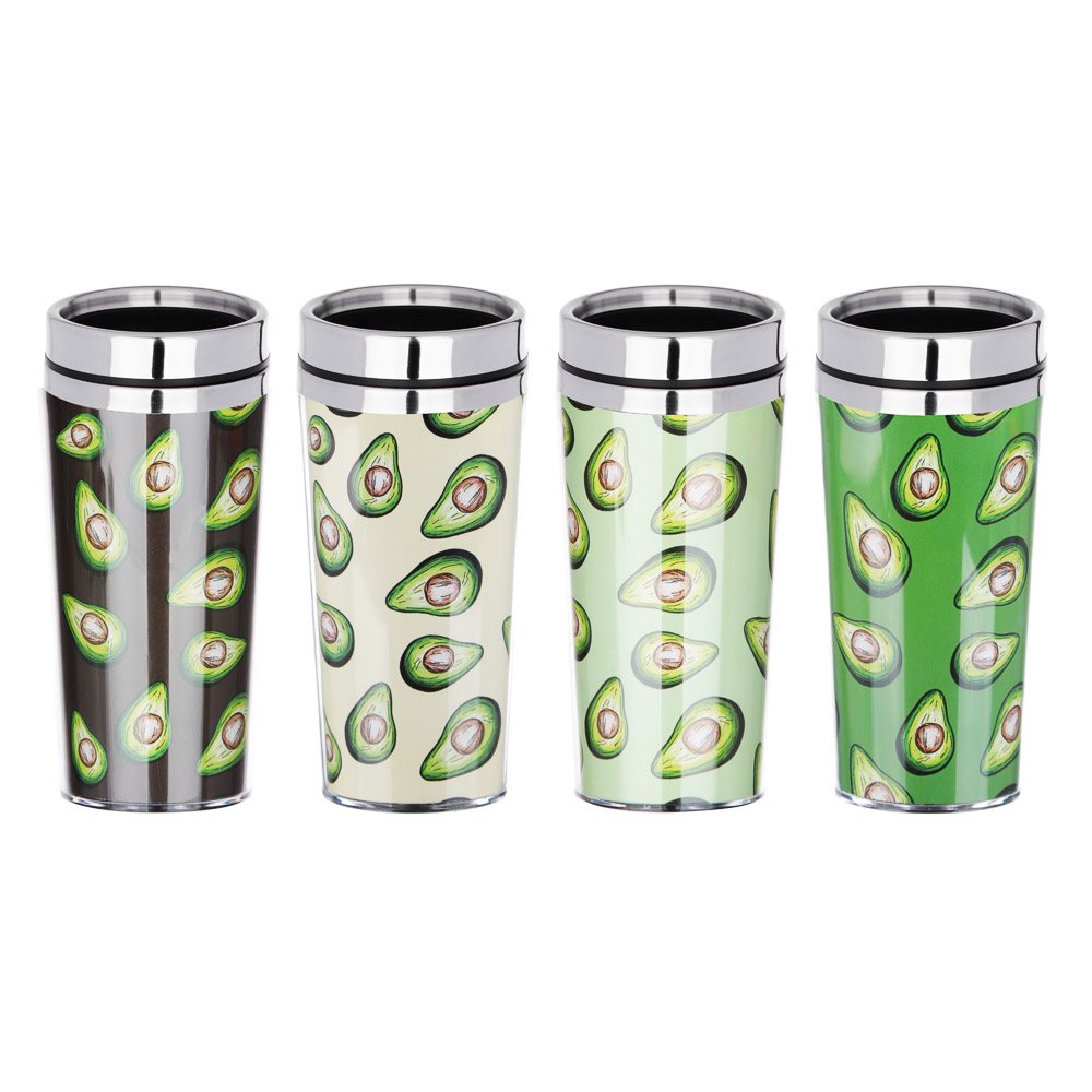 VETTA Термос-кружка 450мл "Авокадо", нерж.сталь, 4 дизайна, арт.№ 841-804