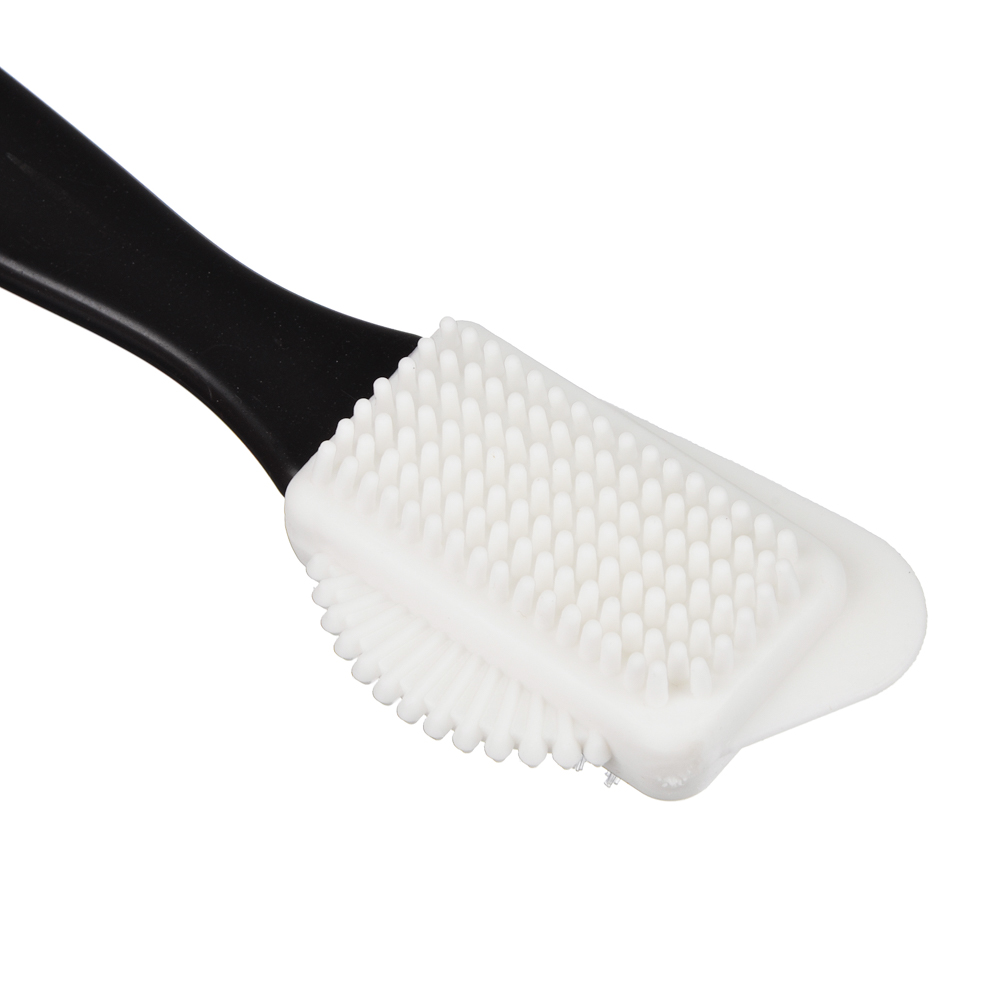 Щетка тройная для замши и нубука, пластик, ПВХ, металл, арт.№ 458-037