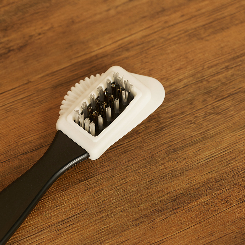 Щетка тройная для замши и нубука, пластик, ПВХ, металл, арт.№ 458-037