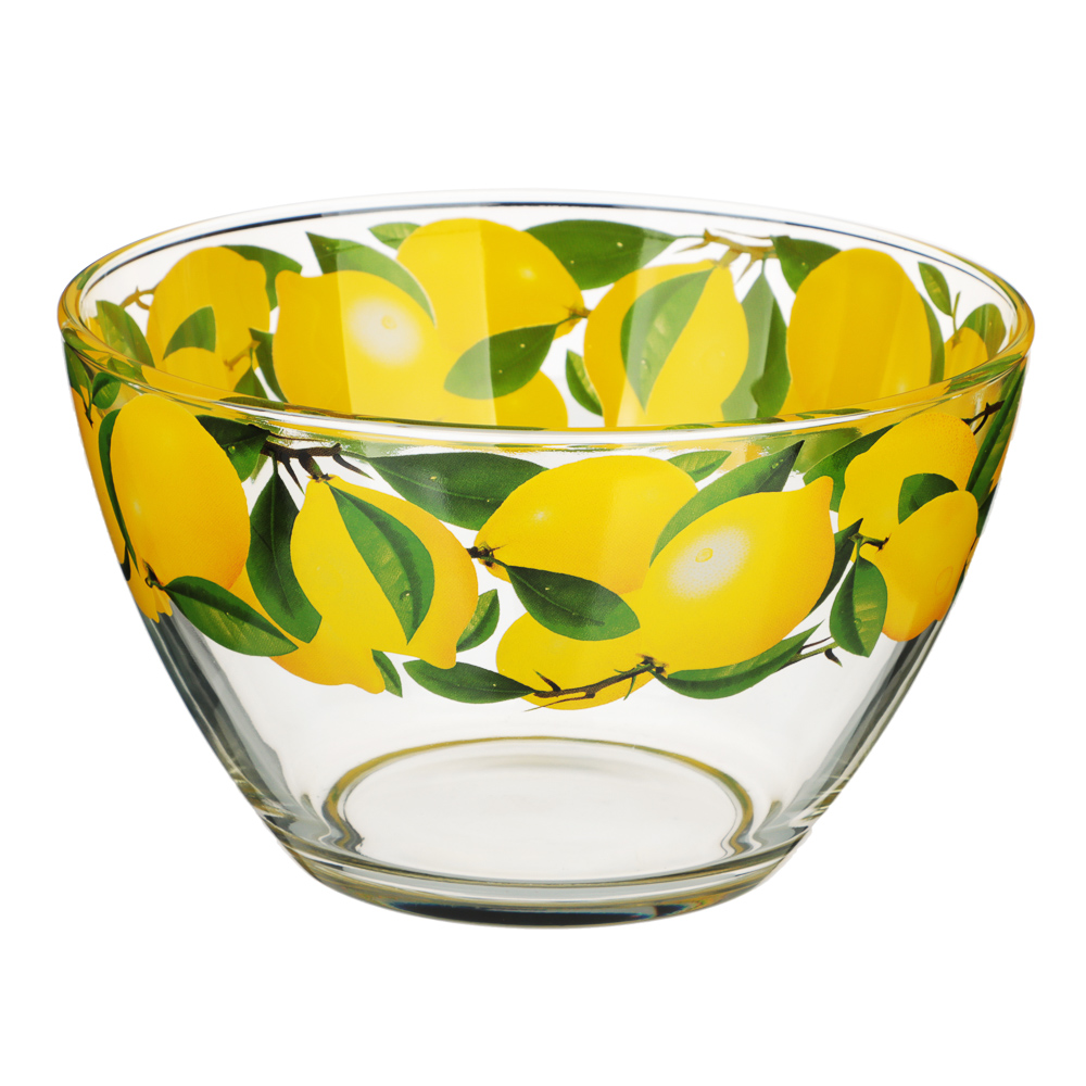 Салатник 1,5л, D-18,8см, Лимоны, стекло, арт.№ 877-688
