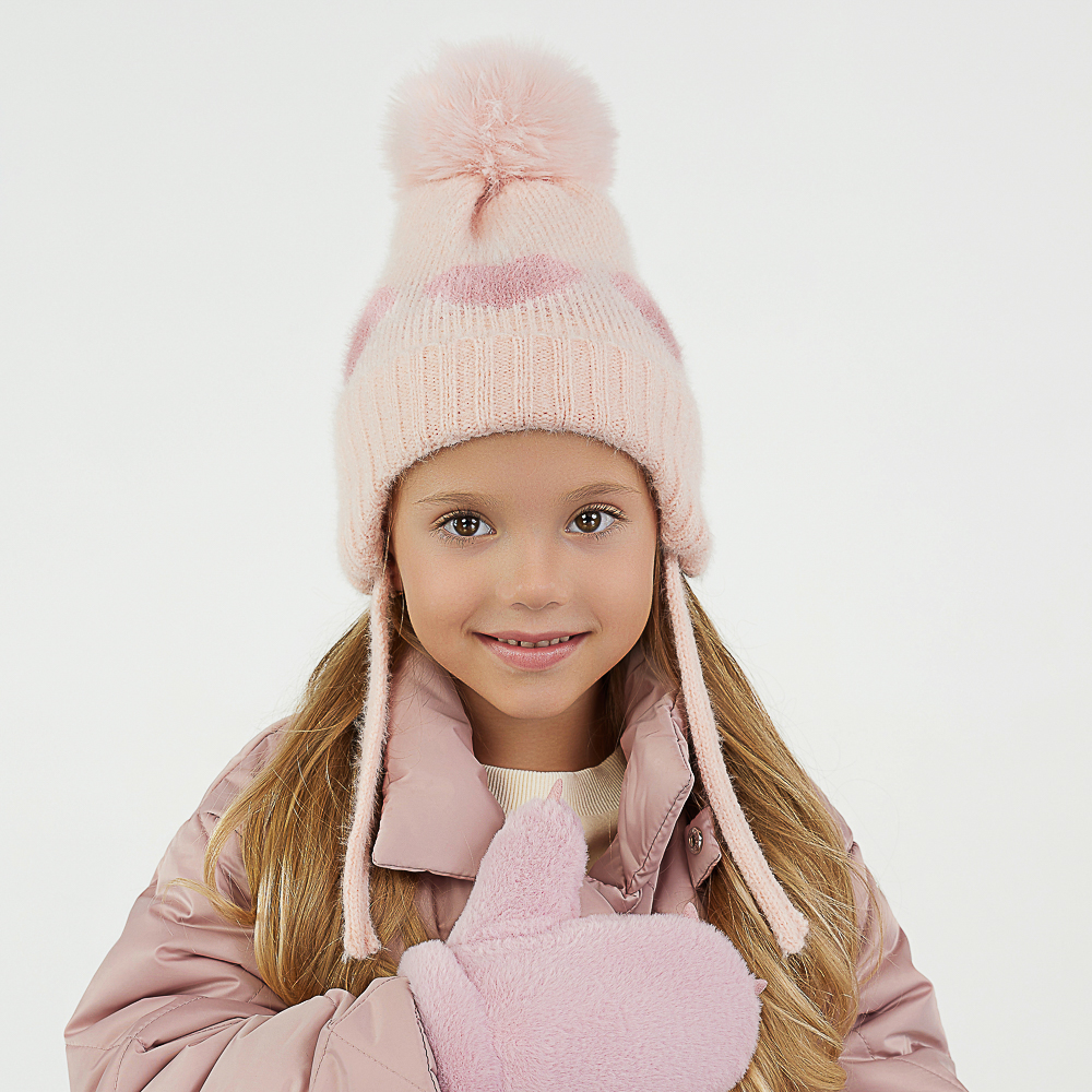 GALANTE Рукавицы детские из эко-меха с аппликацией лапки, р.12, 2 цвета, СЗПВ24-31, арт.№ 363-394