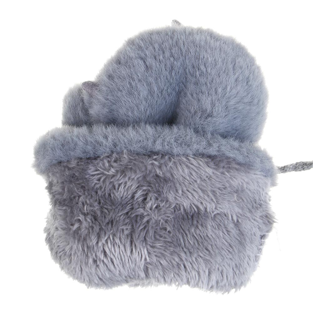 GALANTE Рукавицы детские из эко-меха с аппликацией лапки, р.12, 2 цвета, СЗПВ24-31, арт.№ 363-394