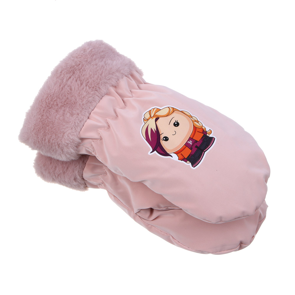 BY Русские Супергерои Рукавицы детские на флисе с термоаппликацией, р.12, 2 дизайна, СЗПВ24-32, арт.№ 363-395