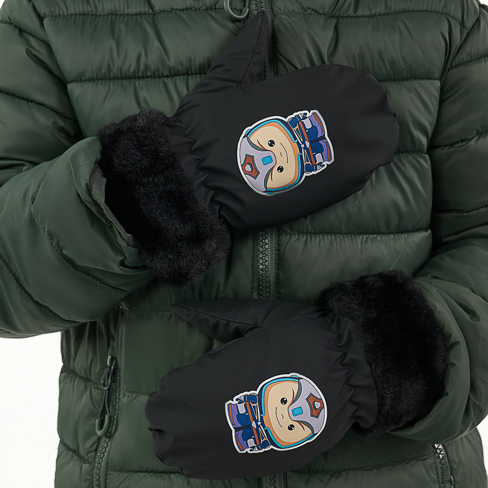 BY Русские Супергерои Рукавицы детские на флисе с термоаппликацией, р.12, 2 дизайна, СЗПВ24-32, арт.№ 363-395