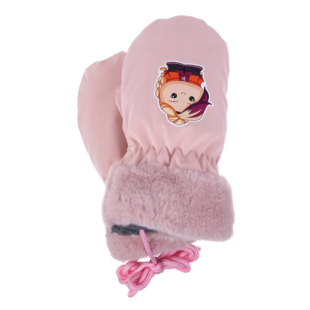 BY Русские Супергерои Рукавицы детские на флисе с термоаппликацией, р.12, 2 дизайна, СЗПВ24-32, арт.№ 363-395