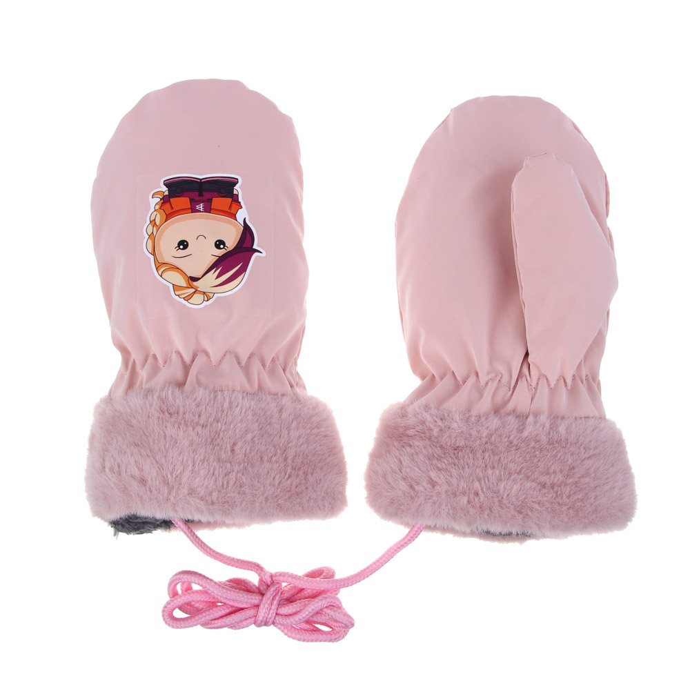 BY Русские Супергерои Рукавицы детские на флисе с термоаппликацией, р.12, 2 дизайна, СЗПВ24-32, арт.№ 363-395