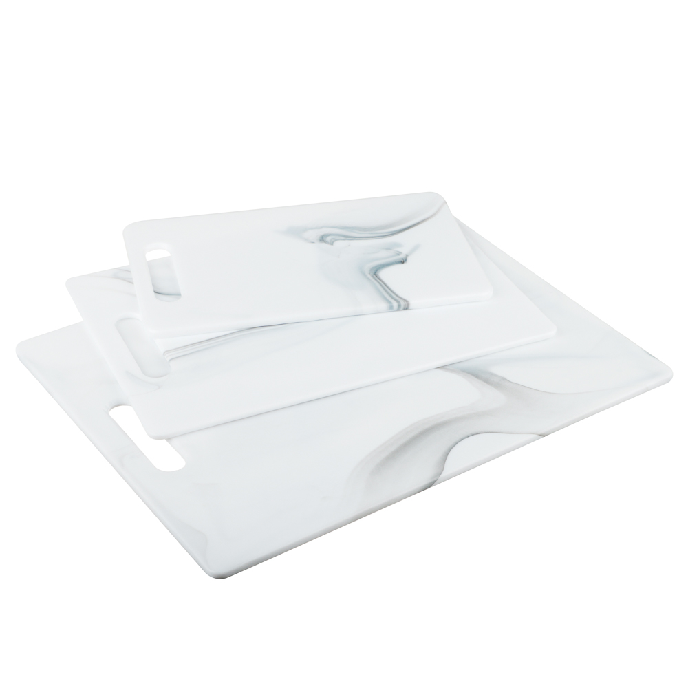 SATOSHI Мрамор Набор досок разделочных 3шт 36,5х27,5х0,6см, 30х20х0,6см, 25х15х0,6см, пластик, арт.№ 852-153