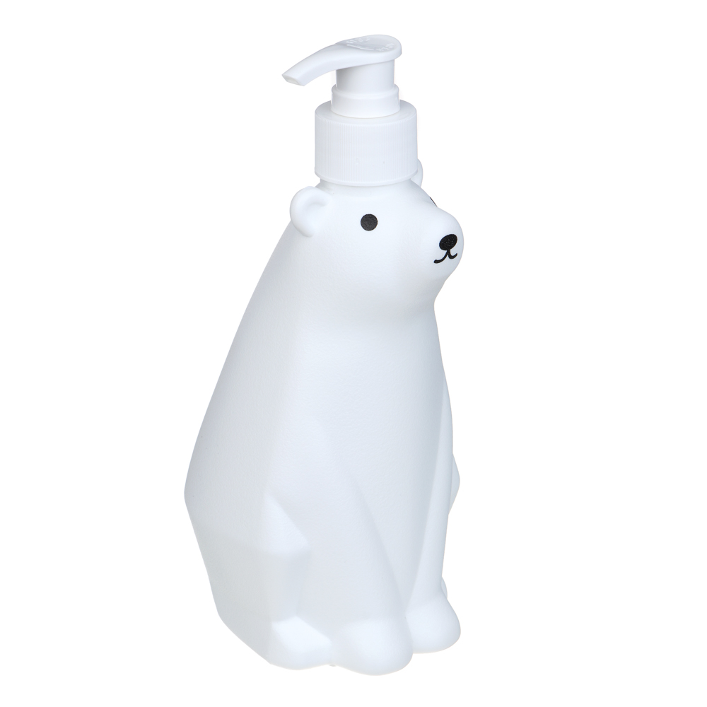 Диспенсер для жидкого мыла тм VETTA Мишка, пластик, 9x9x21см, 450мл, белый, арт.№ 478-210