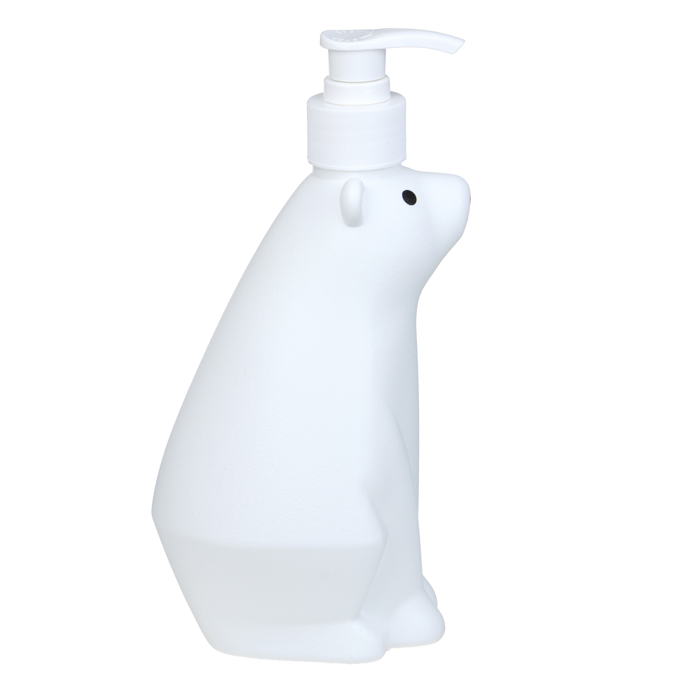 Диспенсер для жидкого мыла тм VETTA Мишка, пластик, 9x9x21см, 450мл, белый, арт.№ 478-210