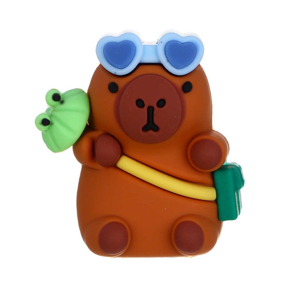 Точилка фигурная "Капибара", 3,7х2,7х2,5см, 1 отверстие, PVC, 2 дизайна, арт.№ 607-067