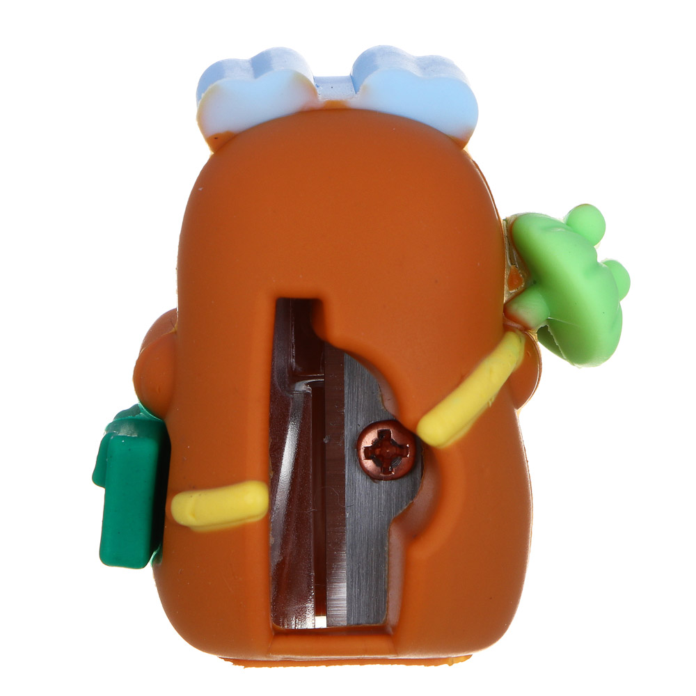 Точилка фигурная "Капибара", 3,7х2,7х2,5см, 1 отверстие, PVC, 2 дизайна, арт.№ 607-067