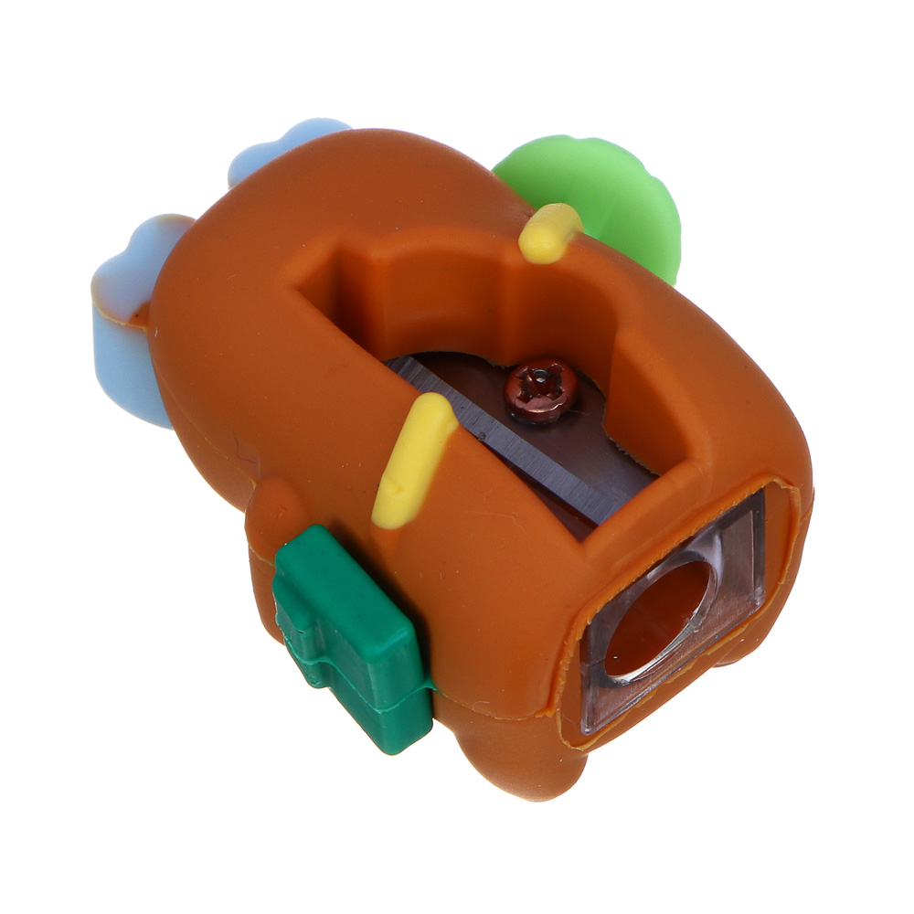 Точилка фигурная "Капибара", 3,7х2,7х2,5см, 1 отверстие, PVC, 2 дизайна, арт.№ 607-067