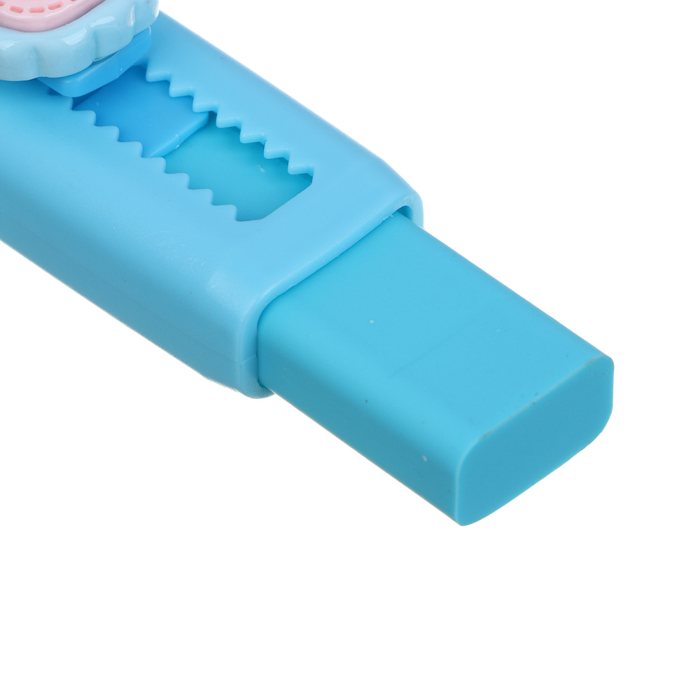 Ластик выдвижной с фигуркой, 8,5х2,5х2,8см, ТПР, пластик, 4 дизайна, арт.№ 607-069