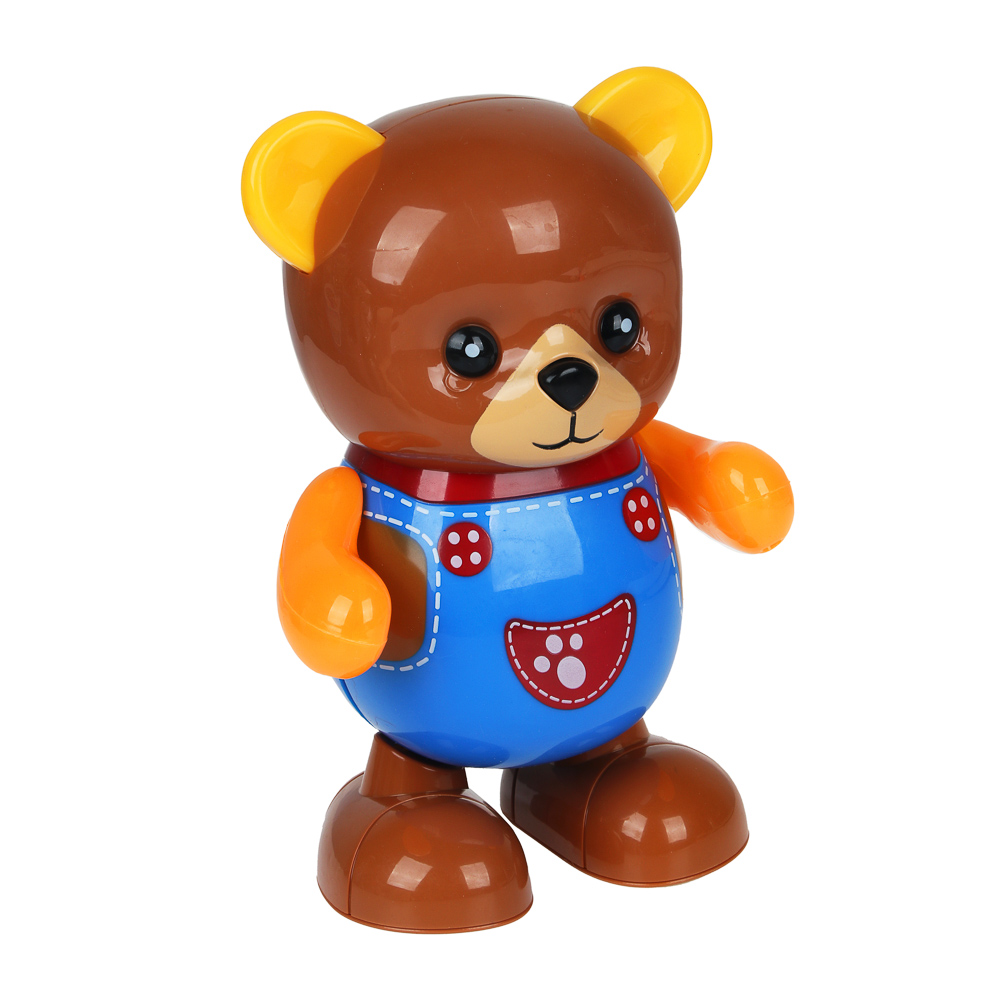 ИГРОЛЕНД Игрушка в виде танцующего медвежонка, свет, звук, движ., 3АА, пластик, 12,7х10,8х20,5см, арт.№ 272-727