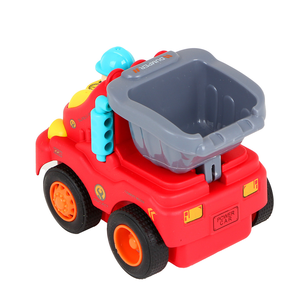 BY Мини-машинка в виде спецтехники, инерция, металл, пластик, 12,2х9,5х7,5см, 2 дизайна, арт.№ 292-232