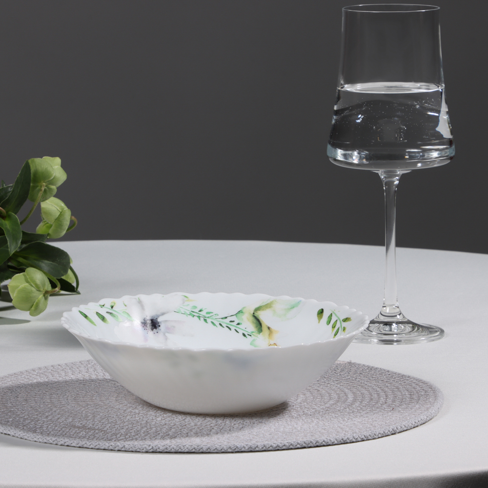 MILLIMI Шабер Салатник, опаловое стекло, 19см, арт.№ 818-867