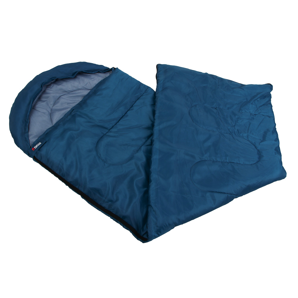 РУССО ТУРИСТО Спальник с капюшоном, 210х75см, 950гр., полиэстер 170T, холлофайбер 250 г/м2, +5С, арт.№ 122-041