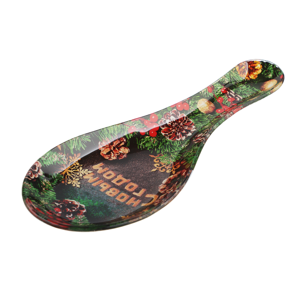 Шишки Подставка для ложки, 23,5х8х1,5см, стекло, арт.№ 820-909