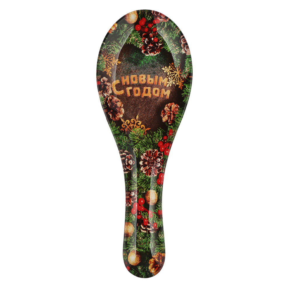 Шишки Подставка для ложки, 23,5х8х1,5см, стекло, арт.№ 820-909