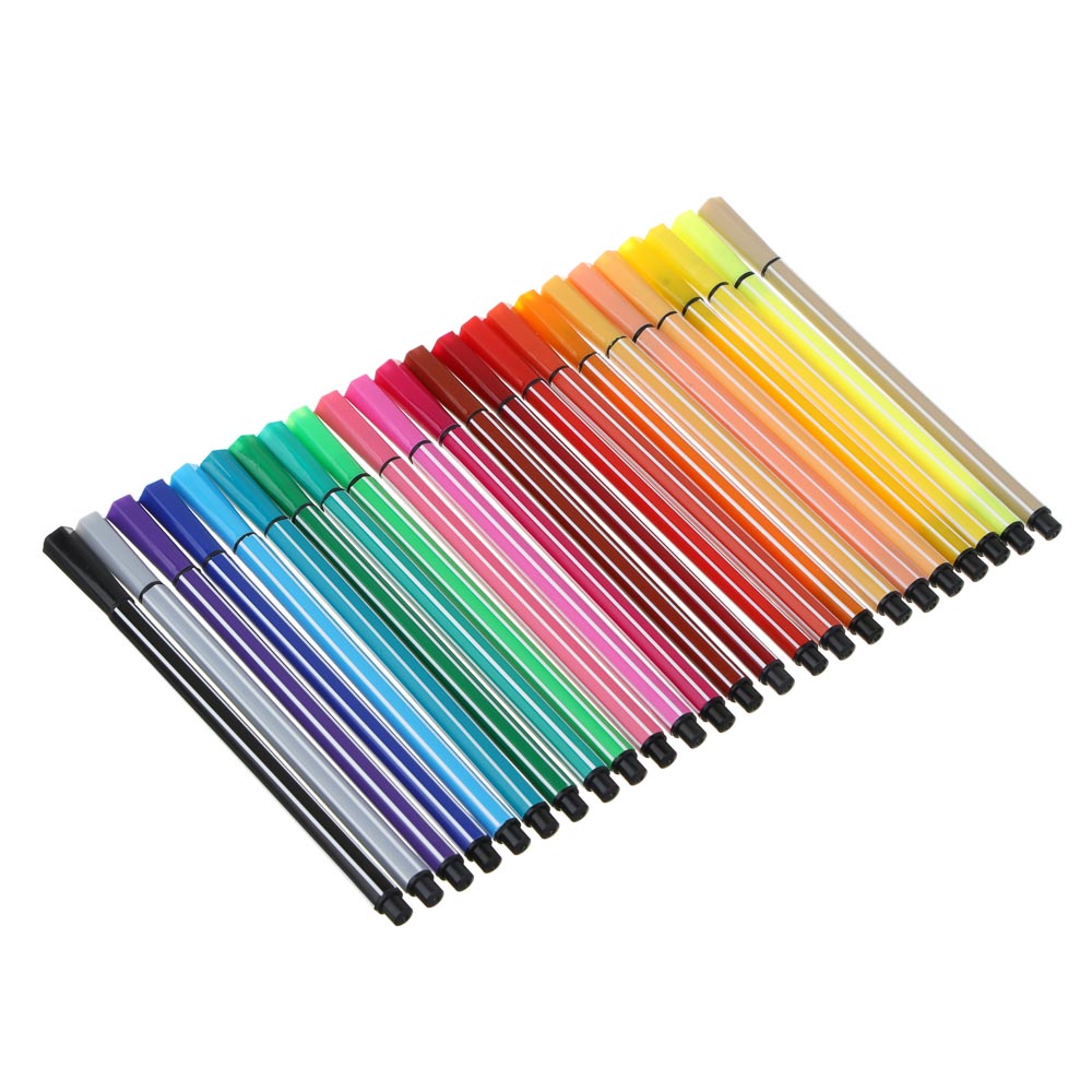 Ледибаг Набор смываемых фломастеров, 24 цвета, пластиковая туба, серия "Кор", арт.№ 811-005