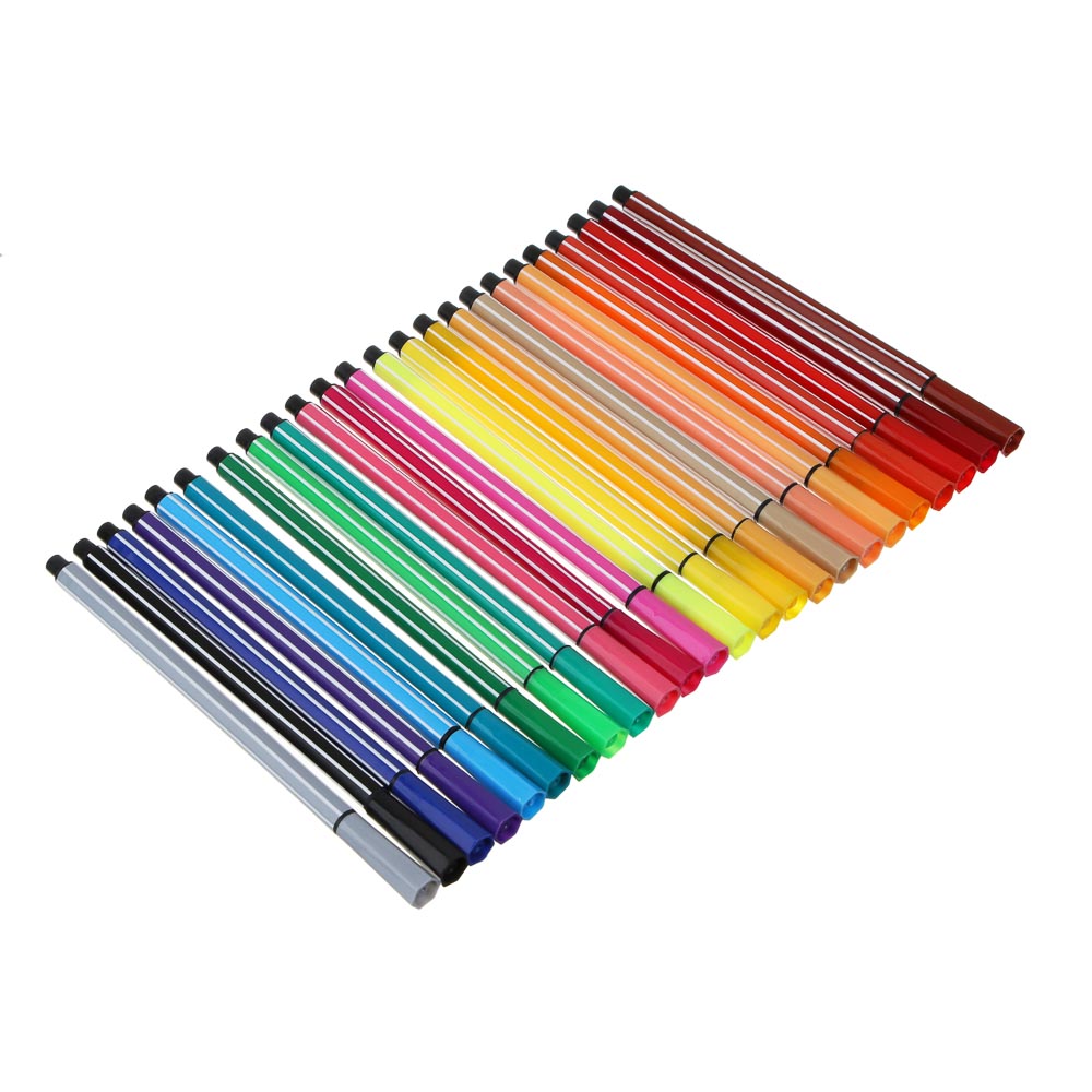 Ледибаг Набор смываемых фломастеров, 24 цвета, пластиковая туба, серия "Кор", арт.№ 811-005