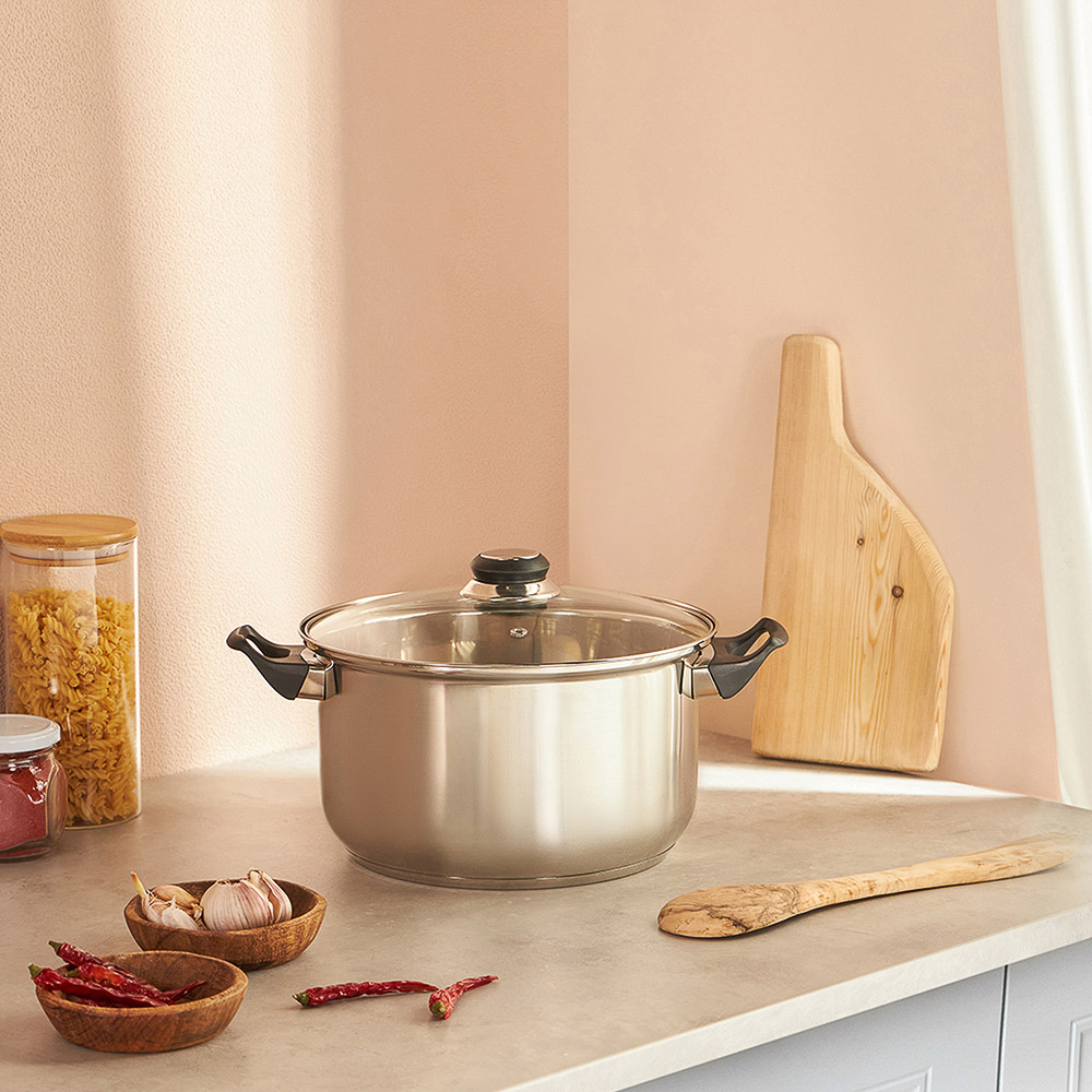 Стрейтон Кастрюля 18х10,5см, 2,1л, со стекл. крышкой, арт.№ 822-118