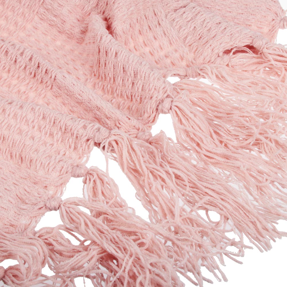 PROVANCE Мятный Латте Плед вязанный с кисточками 130х170см, 85% полиэстер 15% акрил, 3 цвета, арт.№ 488-035