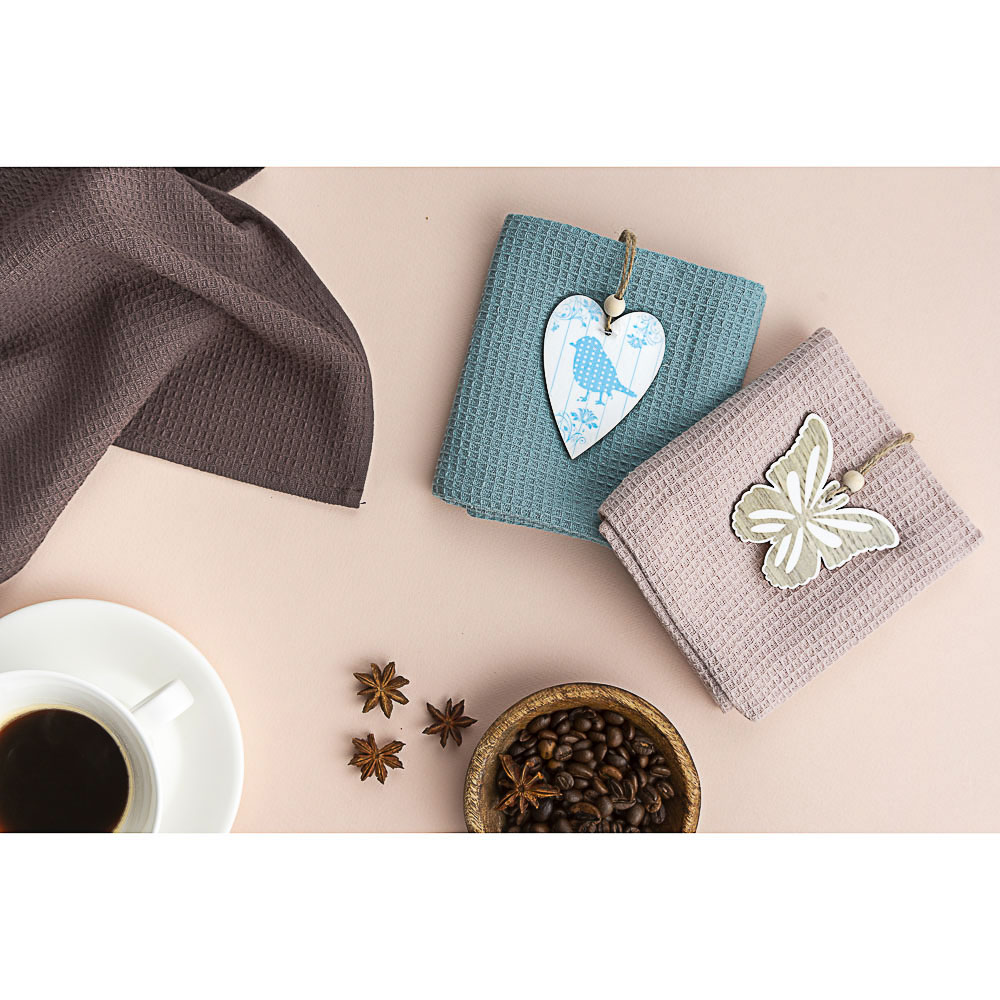 PROVANCE Мятный Латте Полотенце вафельное с сувениром, 40х60см, 100% хлопок, 220гр/м, 3 дизайна, арт.№ 488-047