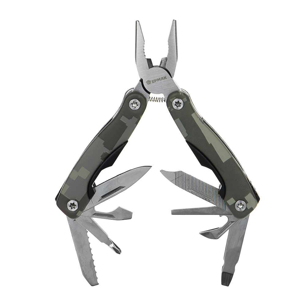 Инструмент многофункциональный тм ЕРМАК, 15 функций, 10,5см, нерж.сталь, арт.№ 118-152