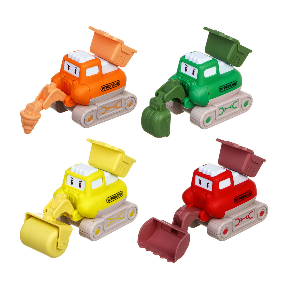 ИГРОЛЕНД Трактор инерционный "Мини-техника", PP, 15х9,5х6 см, арт.№ 292-316