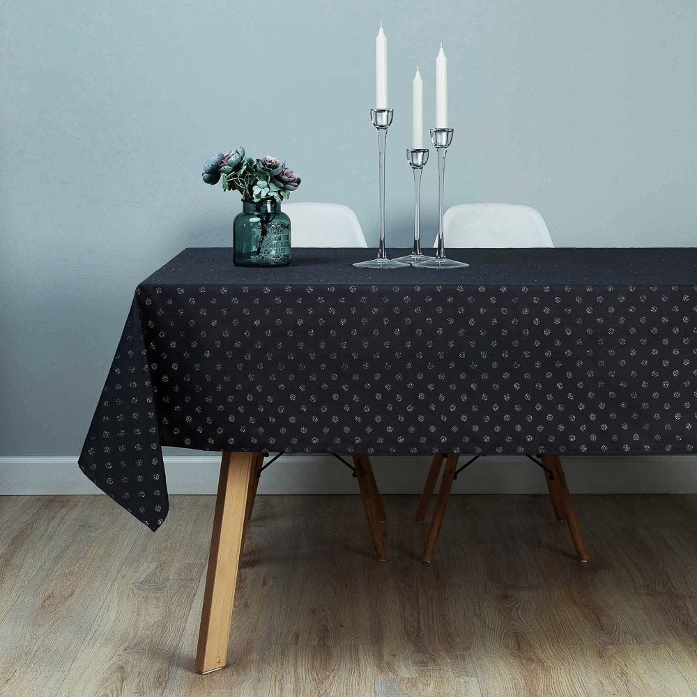 PROVANCE Жемчуг Скатерть текстильная со стразами, 140х180см, 100% ПЭ, 2 цвета, арт.№ 488-017