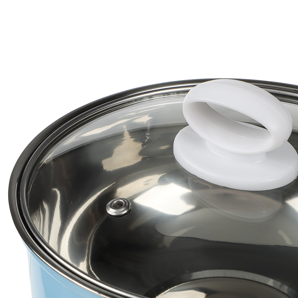 LEBEN Миниварка, 1,7л, 600Вт, двойная стенка, нерж. сталь, пластик, металл, голубой, арт.№ 288-016