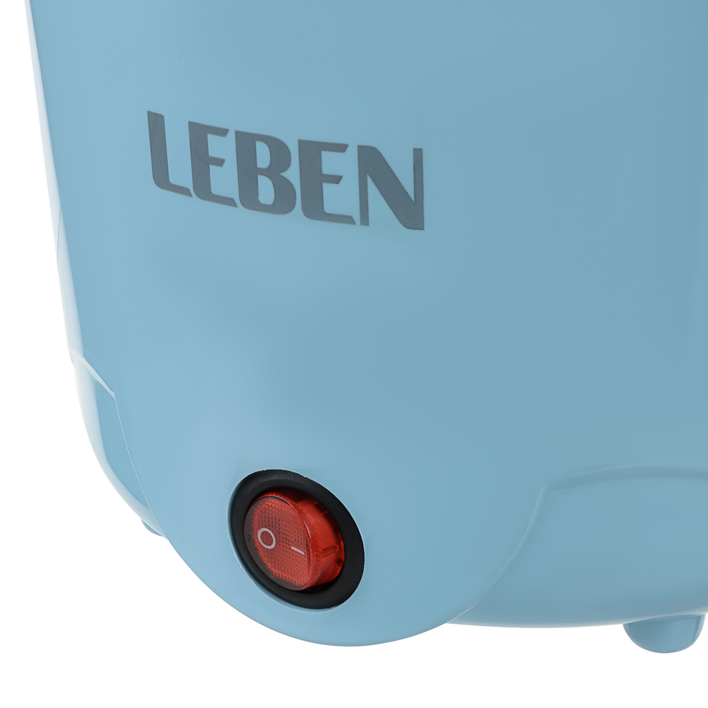 LEBEN Миниварка, 1,7л, 600Вт, двойная стенка, нерж. сталь, пластик, металл, голубой, арт.№ 288-016