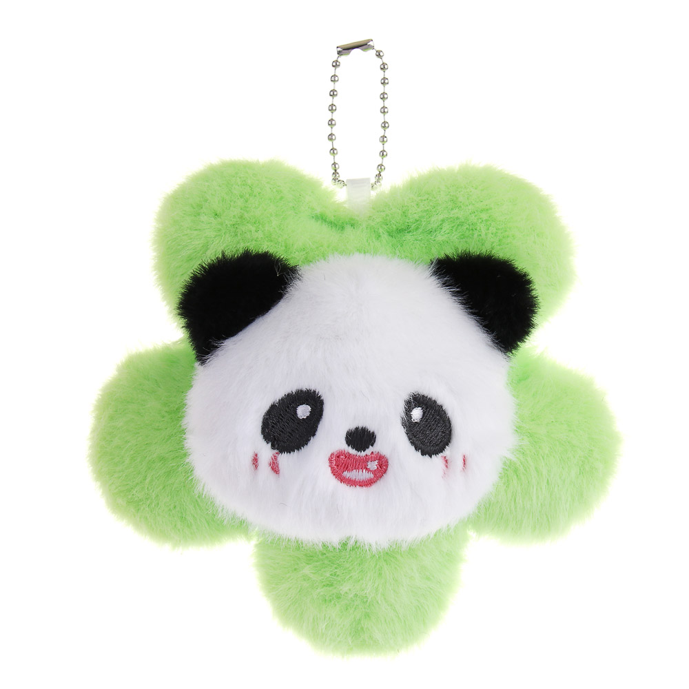 ИГРОЛЕНД Брелок мягкий "Панда на цветочке" с подвесом, 12 см, полиэстер, 4 цвета, арт.№ 264-460