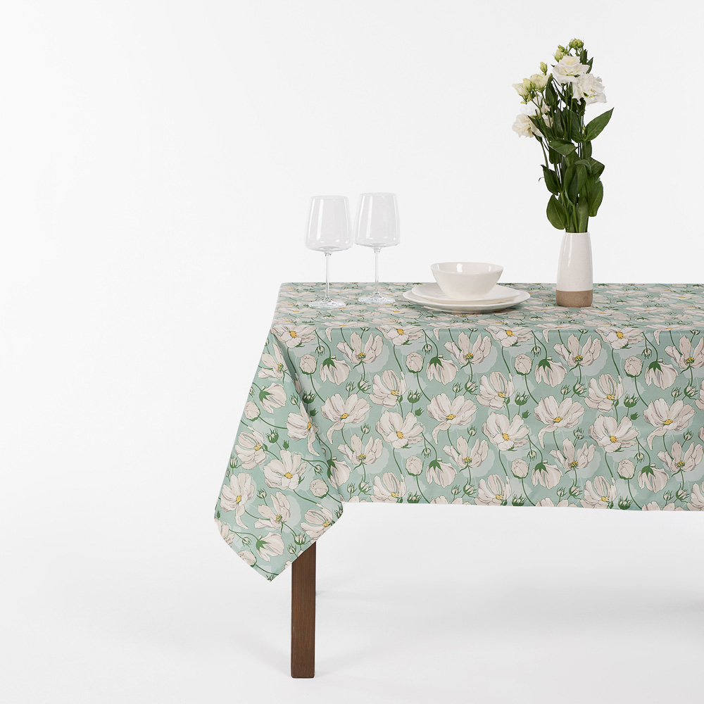 PROVANCE Дейзи Скатерть текстильная с водоотталкивающей пропиткой, 140x180см, 100% полиэстер, 2 диз., арт.№ 488-137