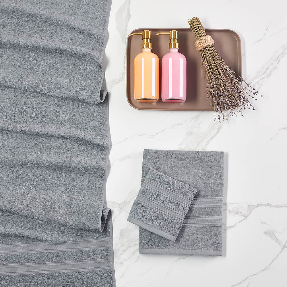 PROVANCE Нэви Полотенце махровое, 100% хлопок, 70х130см, 360гр/м, серый, арт.№ 484-166