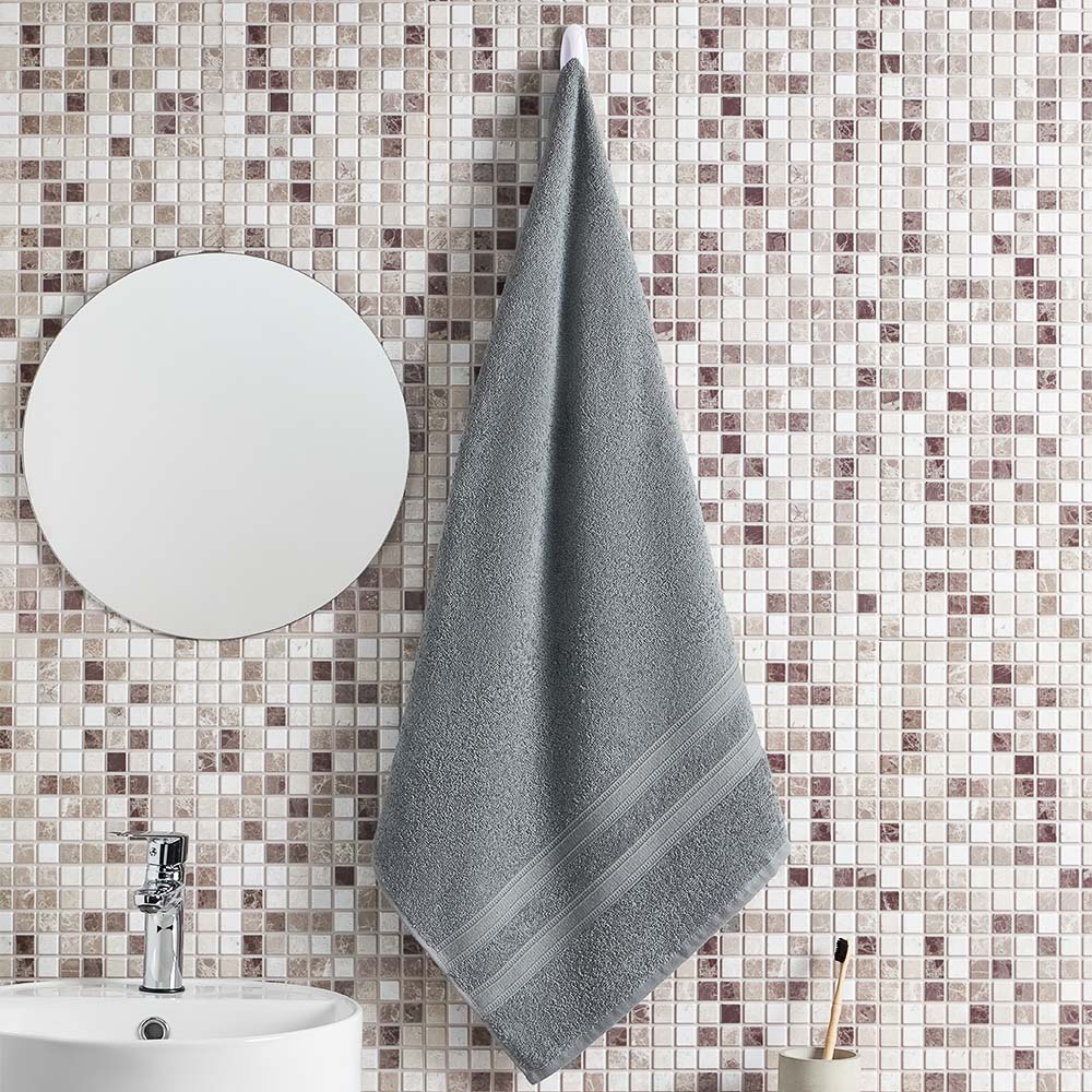 PROVANCE Нэви Полотенце махровое, 100% хлопок, 70х130см, 360гр/м, серый, арт.№ 484-166