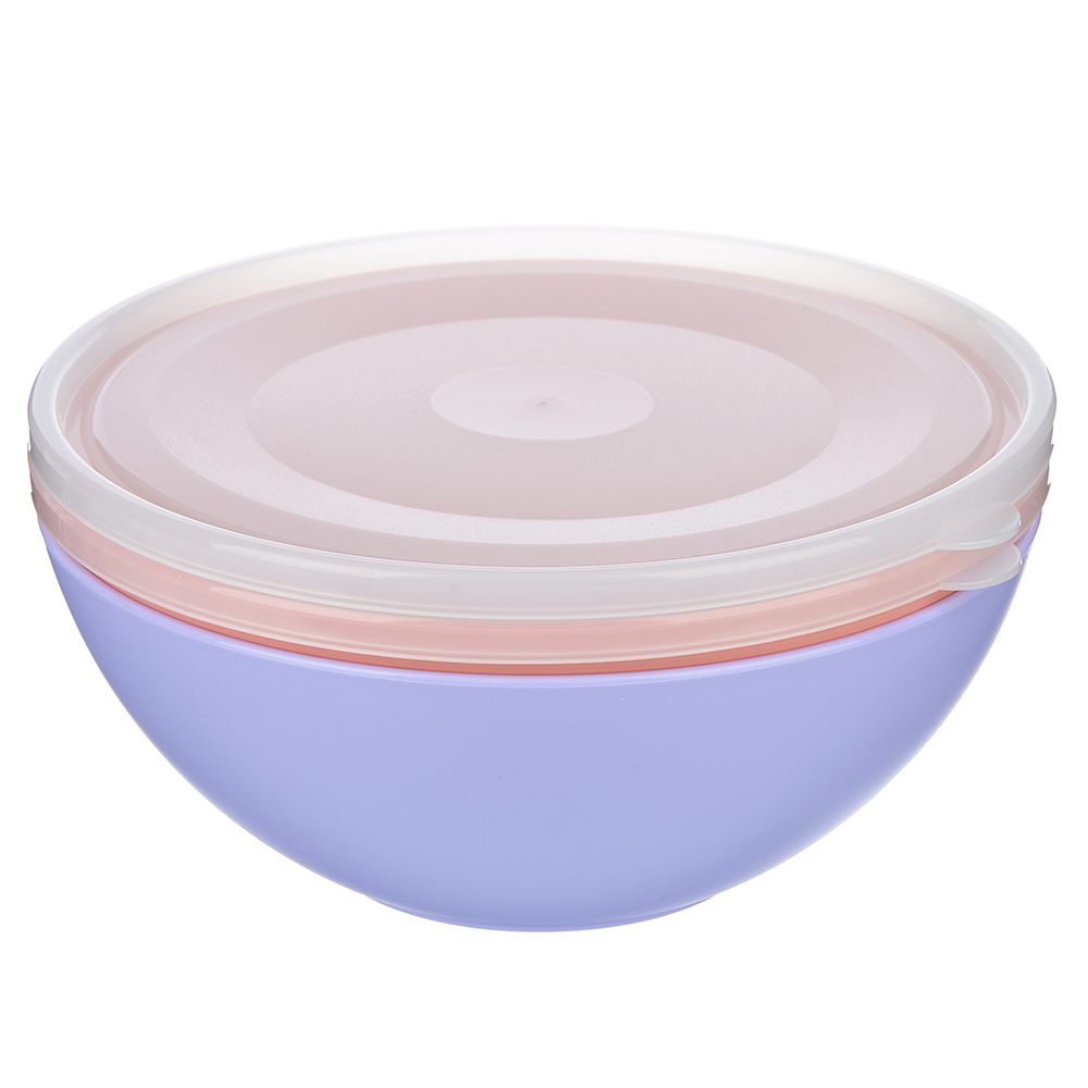 VETTA Миска с крышкой, пластик, 2л, 2 цвета, арт.№ 861-254