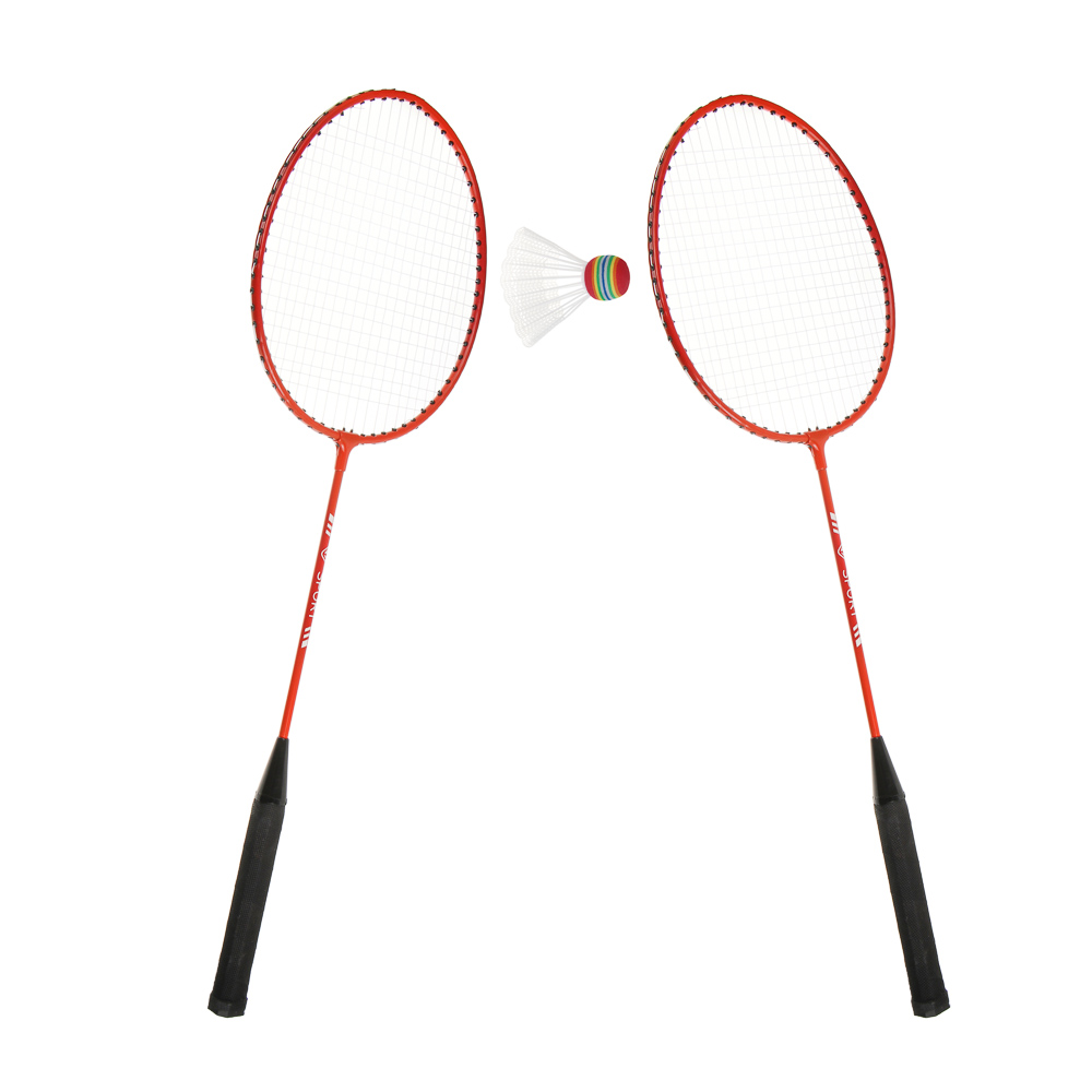 Набор для бадминтона, тм BY SPORT, 2 ракетки, 1 волан, чехол металл, 2 цвета, арт.№ 136-020