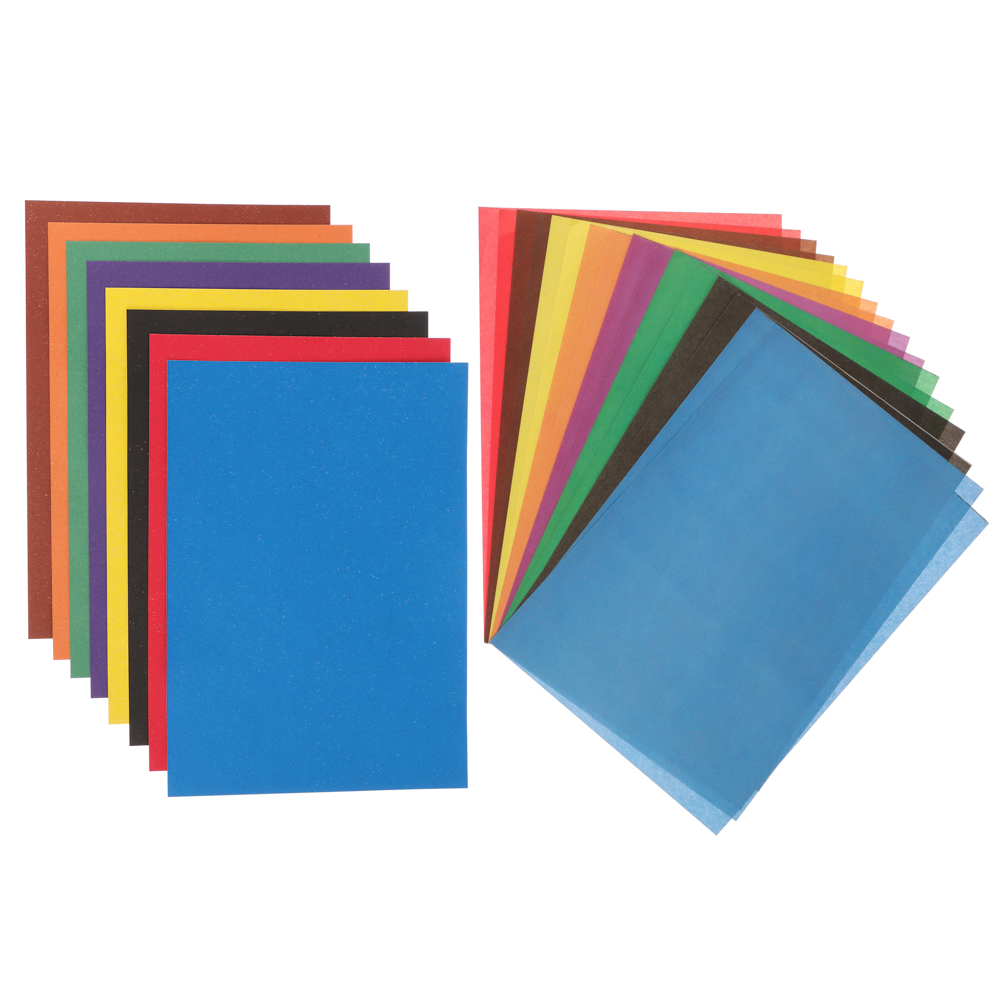 Набор: картон цветной А4, 8 л. 8цв. + бумага цветная А4, 16 л., 8 цв., в пакете, арт.№ 558-062