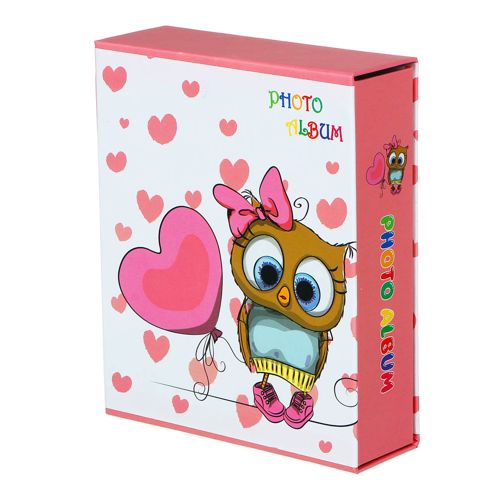 Фотоальбом 14х17см, на 40 фото 10х15см, PP, картон, 12 дизайнов, арт.№ 401-014