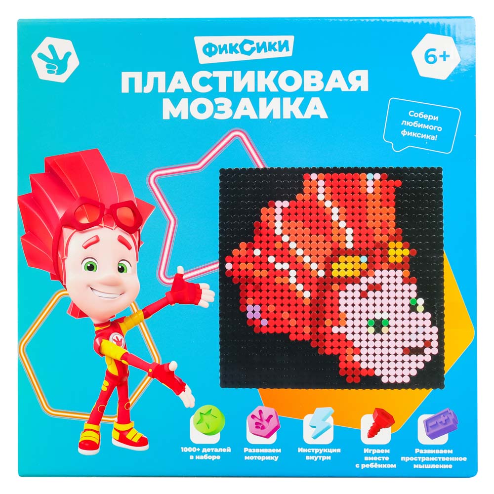 Фиксики Мозаика пластиковая, АВS, 18x18 см, 4 дизайна, арт.№ 429-021