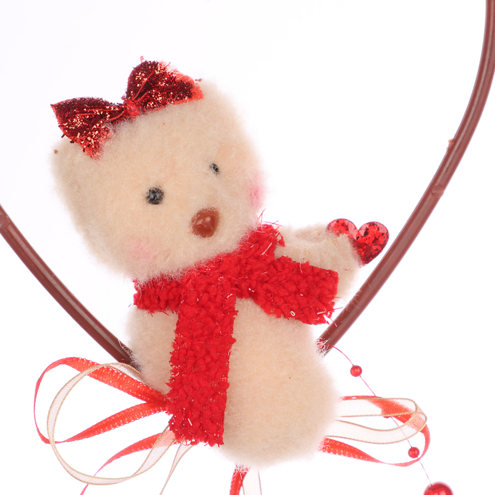 СНОУ БУМ Подвеска, в виде мишки, полиэстер, 40x14x4 см, полиэстер, 2 цвета, 4 дизайна, арт.№ 374-445