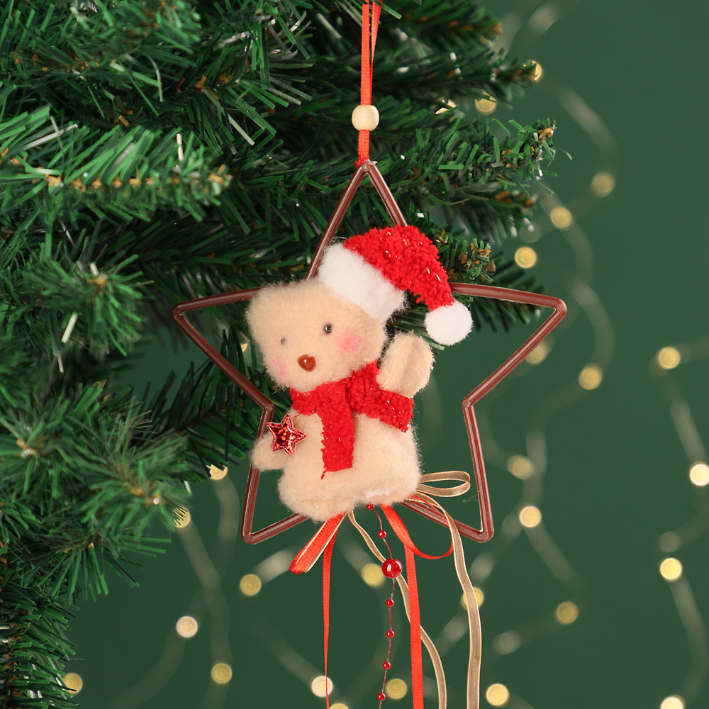 СНОУ БУМ Подвеска, в виде мишки, полиэстер, 40x14x4 см, полиэстер, 2 цвета, 4 дизайна, арт.№ 374-445