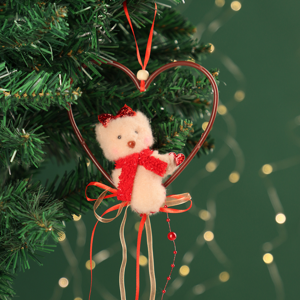 СНОУ БУМ Подвеска, в виде мишки, полиэстер, 40x14x4 см, полиэстер, 2 цвета, 4 дизайна, арт.№ 374-445