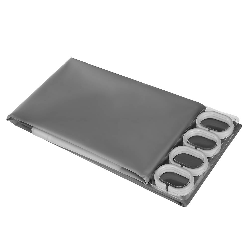 Штора для ванной тм VETTA Gradient, ПЕВА 80 г/м2, 180x180 см, серый, арт.№ 461-599