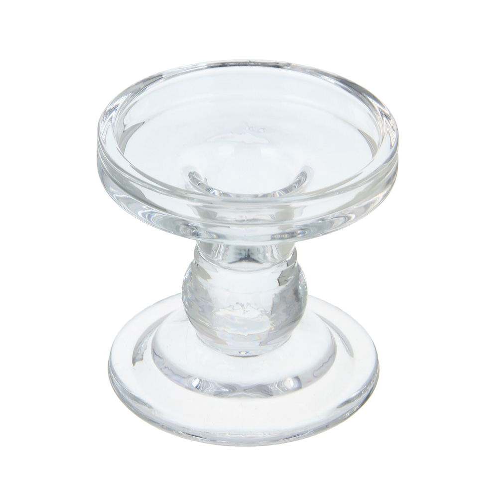 Подсвечник тм LADECOR "Креманка" стеклянный, 8,5x8,5x8,5 см, арт.№ 477-257