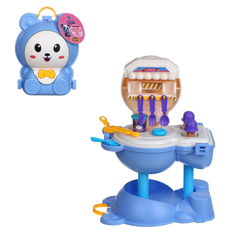 ИГРОЛЕНД Набор игровой, кухня в чемоданчике, PP, 9,6х7,5х13 см 2 дизайна, арт.№ 294-203