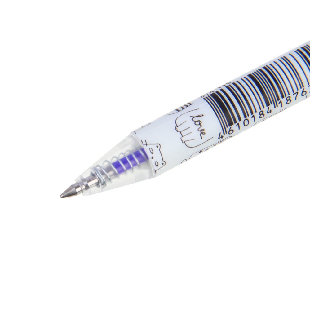 Авторучка гелевая ClipStudio "пиши-стирай" синяя, наконечник 0,6 мм, 4 дизайна, арт.№ 614-110